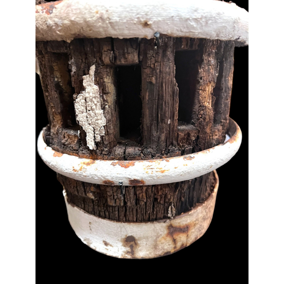 Antique Wagon Wheel Hub Chippy Farmhouse Industrial Decor Primitive Rustic Decor - Picture 2 of 10